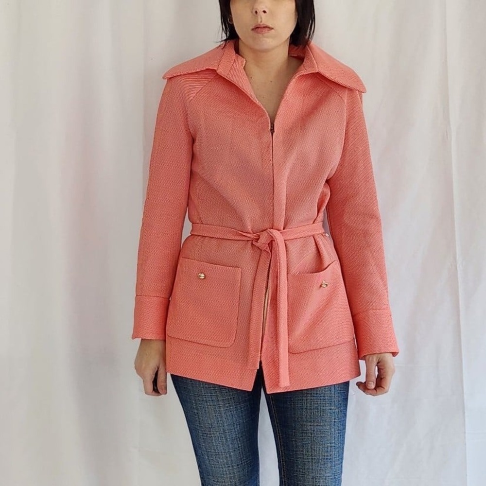 70s‎ Red and White Pinstripe Jacket